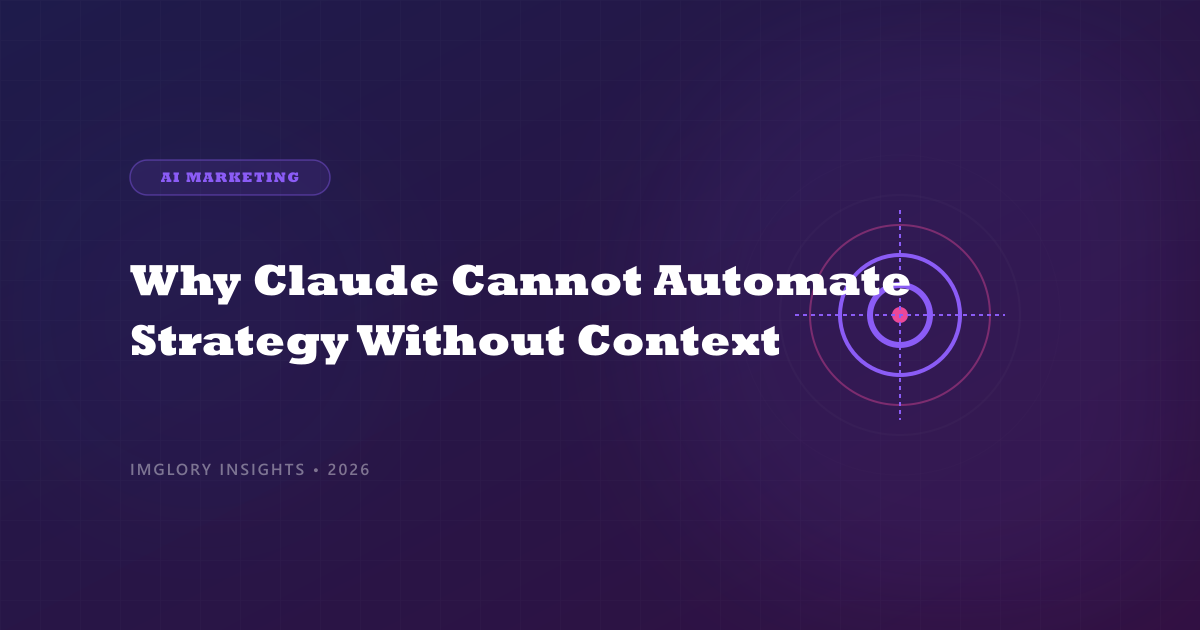 Why Claude Cannot Automate Marketing Strategy Software Without Context