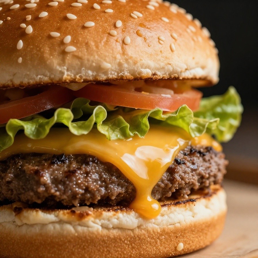 Fast Food Burger Close-up sample 1