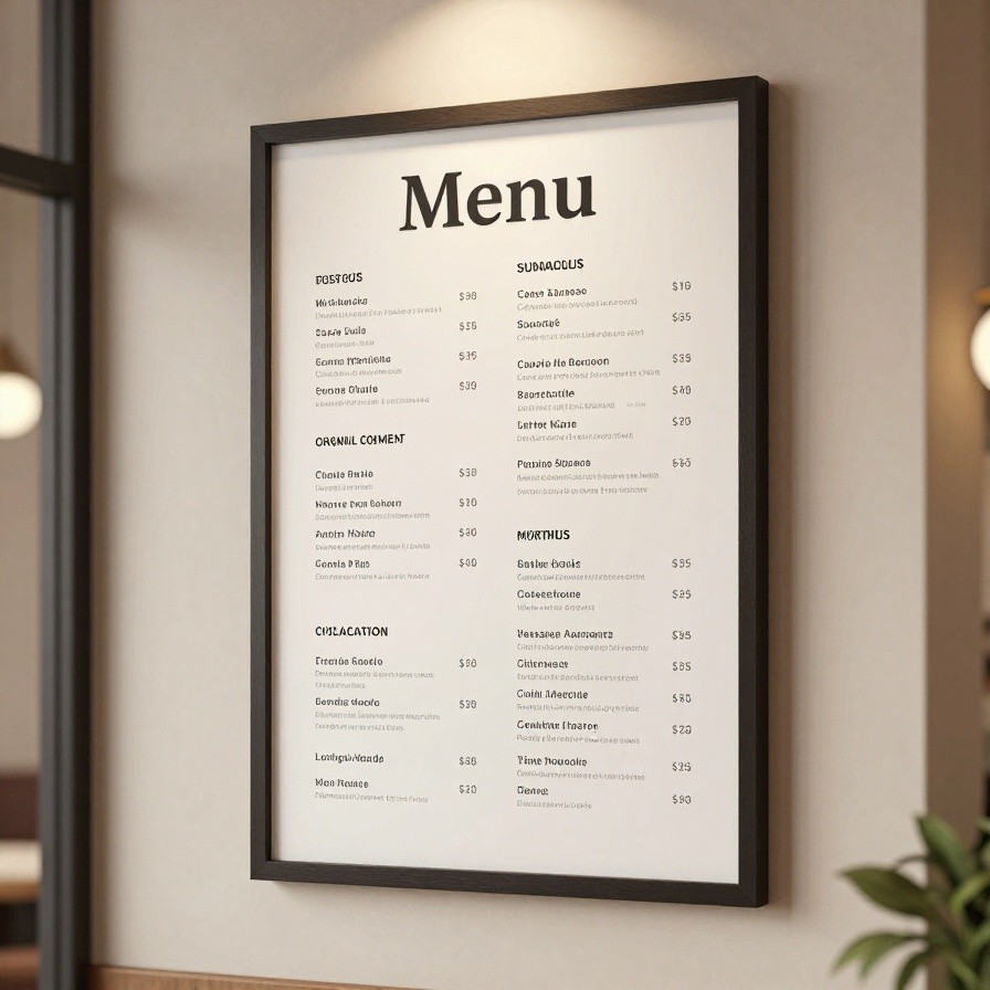 Restaurant Menu Board Display sample 1