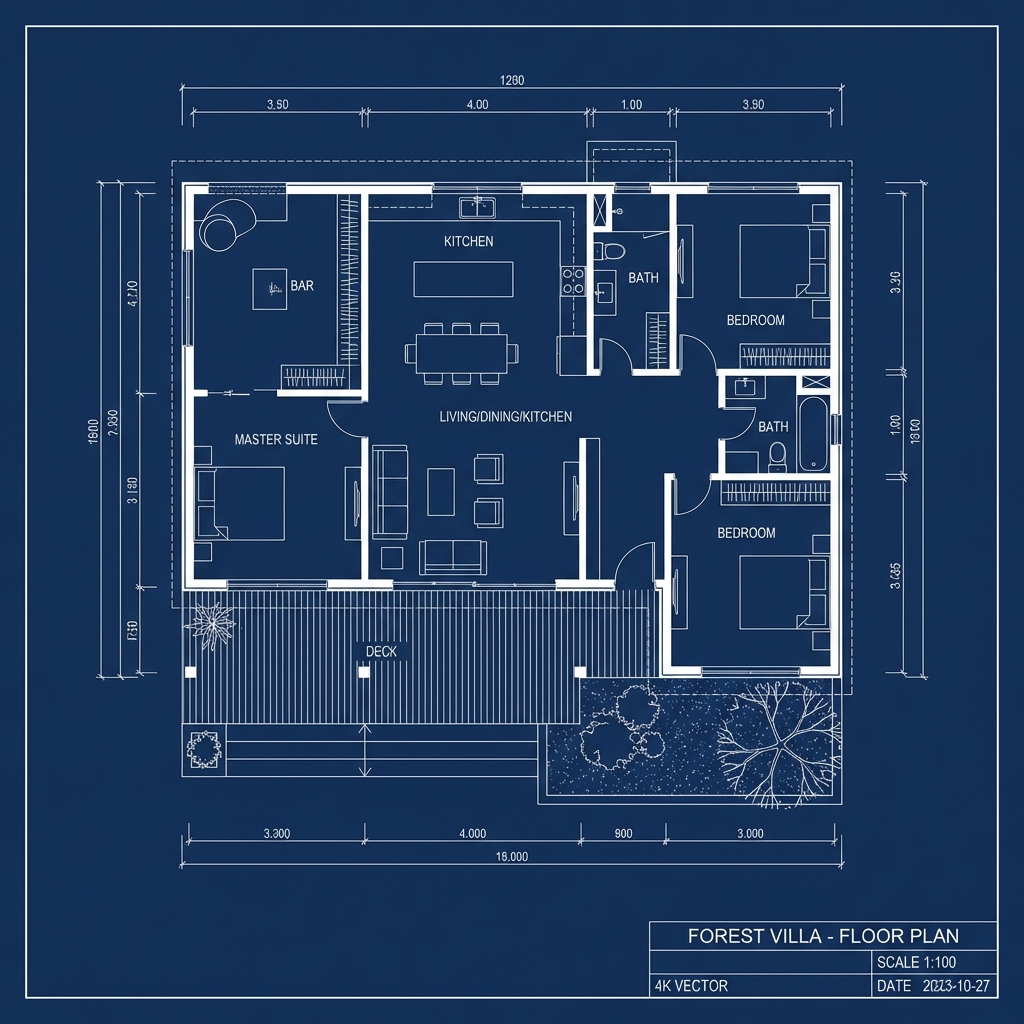 Architectural Technical Floorplan sample 1