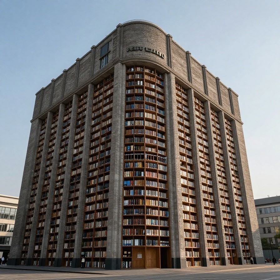 Brutalist Monumental Library sample 1