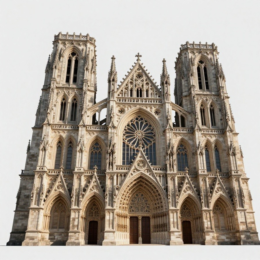 Classic Gothic Stone Cathedral sample 1
