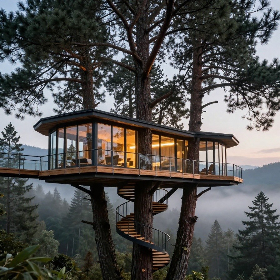 Modern Forest Treehouse sample 1