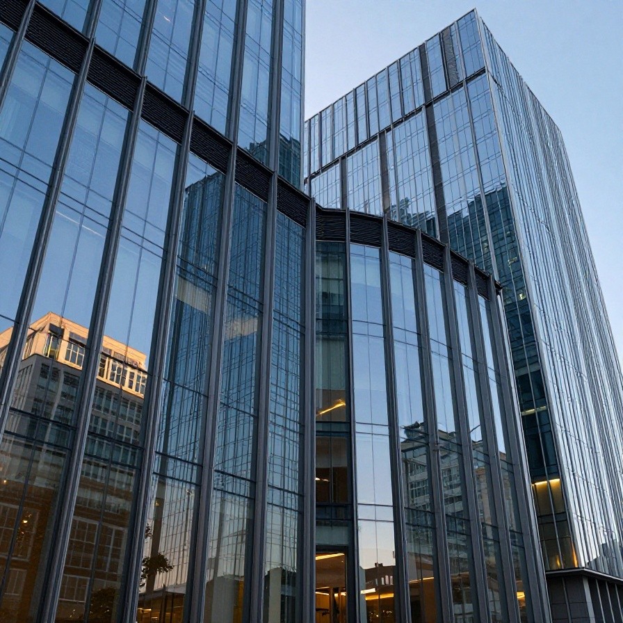 Modern Glass Facade Photography sample 1