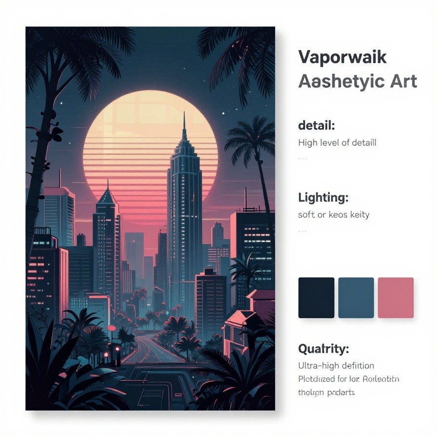 Vaporwave Aesthetic Art sample 1