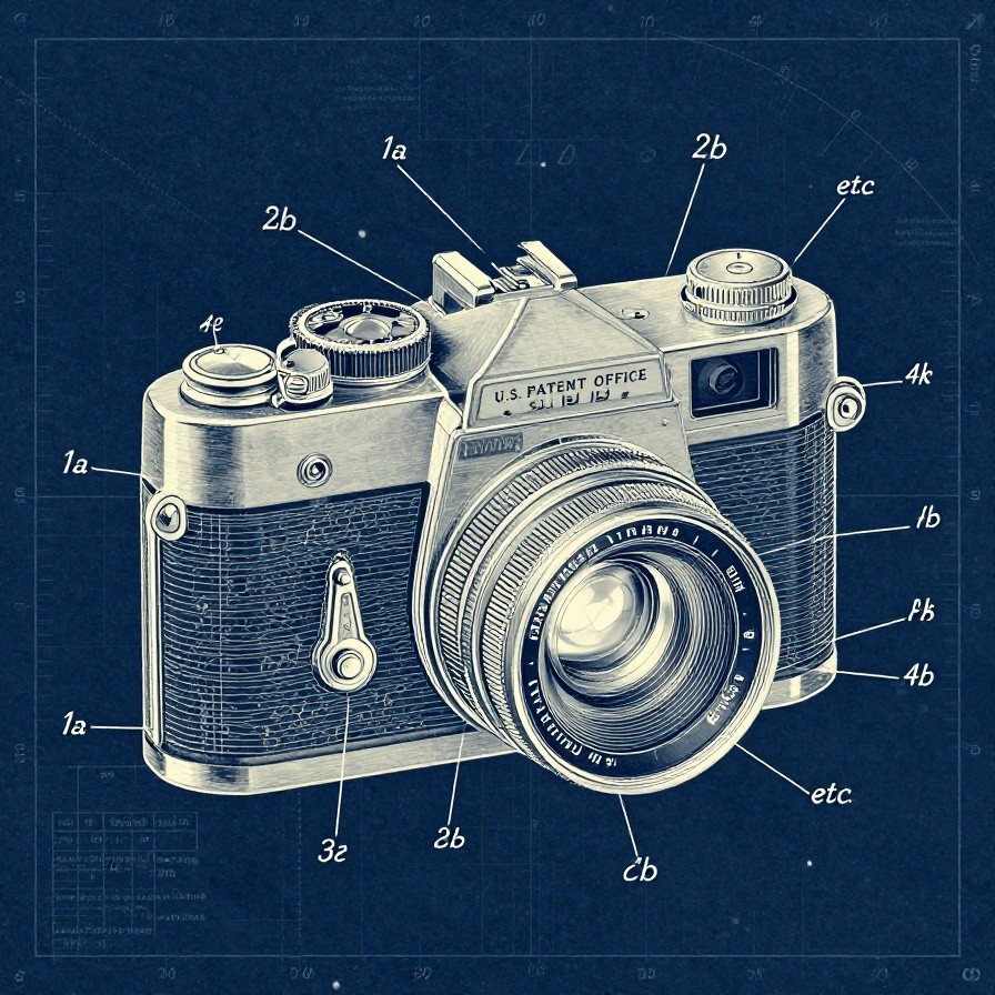 Vintage Camera Patent Drawing sample 1