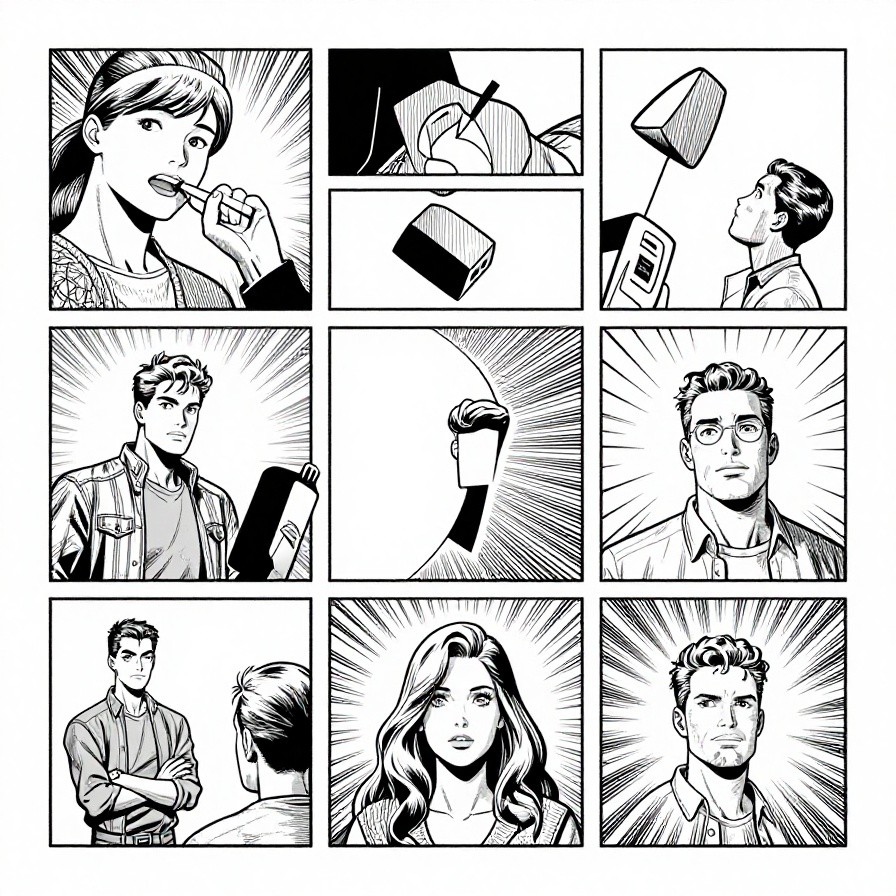 Comic Panel Layout Grid sample 1
