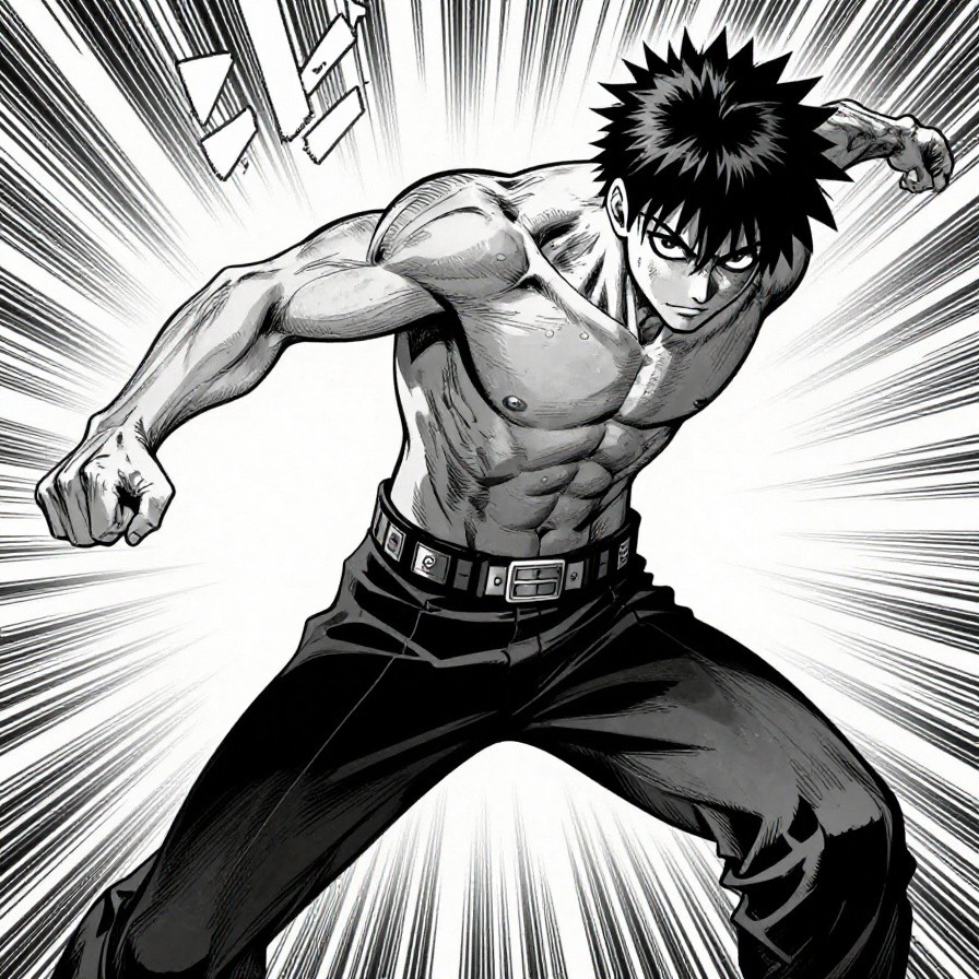 Manga Speed Line Action sample 1