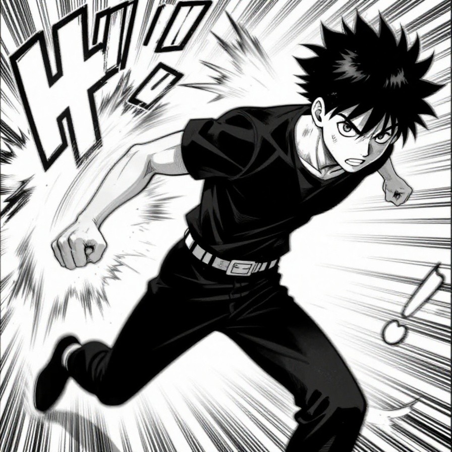 Manga Style Action Scene sample 1