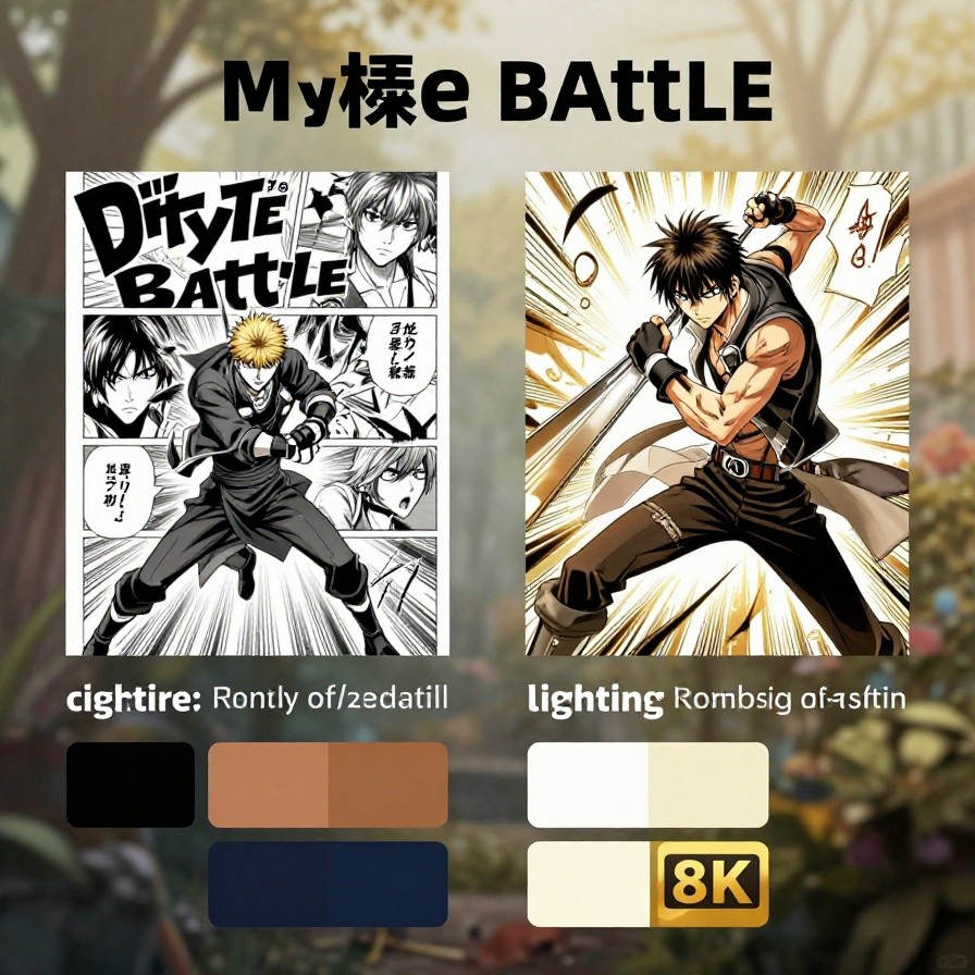 Manga Style Battle sample 1
