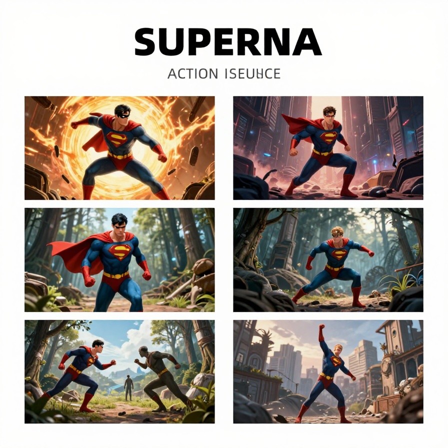 Superhero Action Sequence sample 1