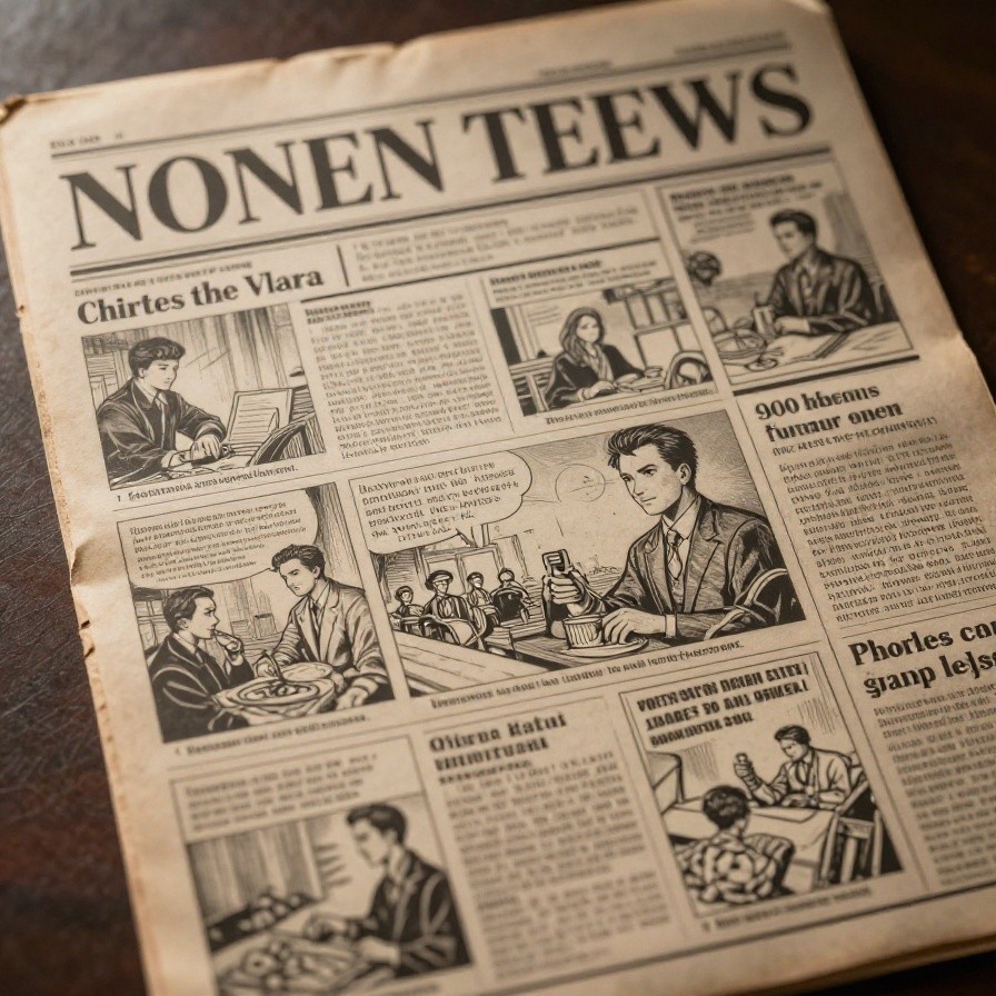 Vintage Newspaper Comic sample 1