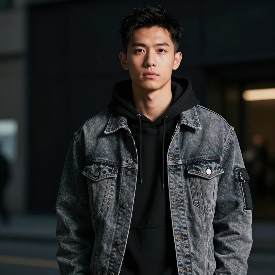 Model Wearing Streetwear sample 1