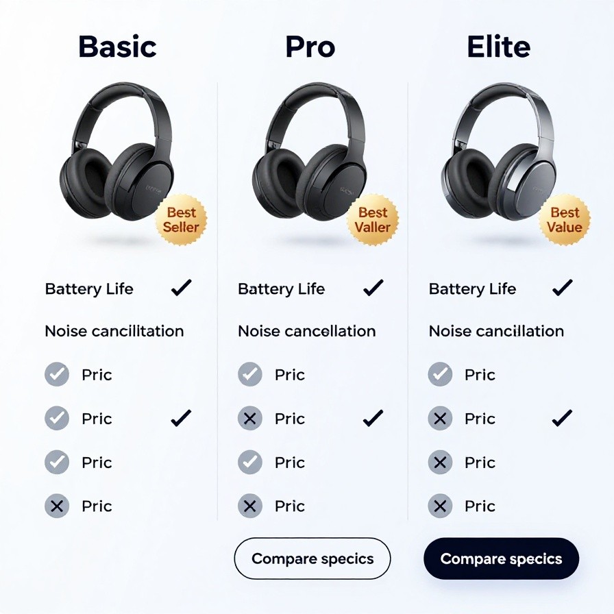 Product Comparison Grid sample 1