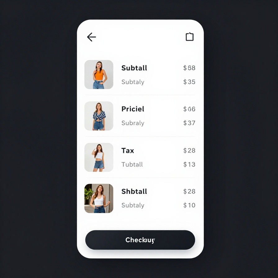 Shopping Cart Sidebar UI sample 1