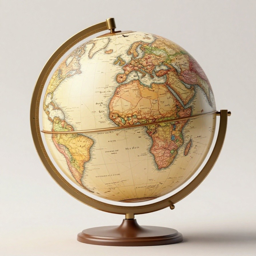 Historical Globe Cartography Map Study sample 1