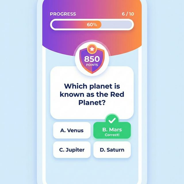 Interactive Quiz Interface Design sample 1