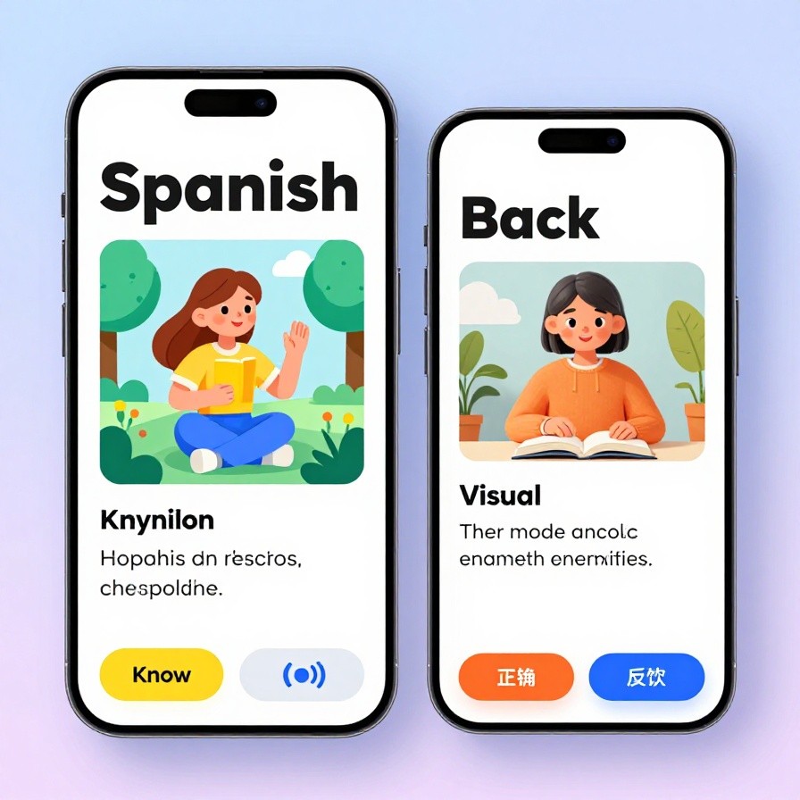 Language Learning Flashcards sample 1