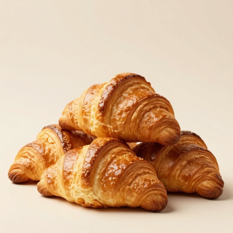 Bakery Warm Croissant Pile sample 1