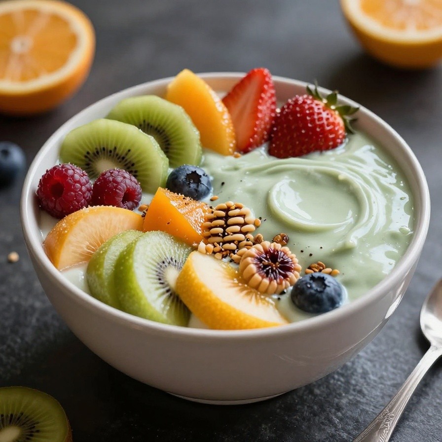 Colorful Fruit Smoothie Bowl sample 1