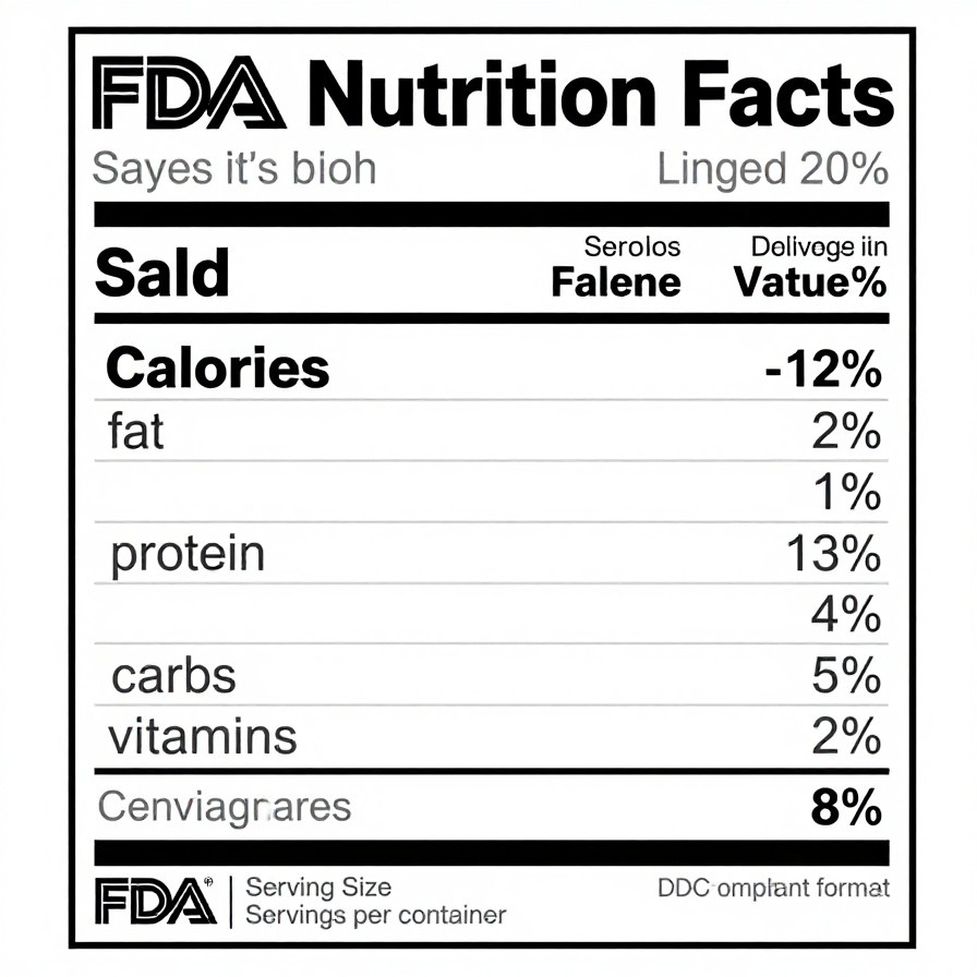 Food Nutrition Label Design sample 1