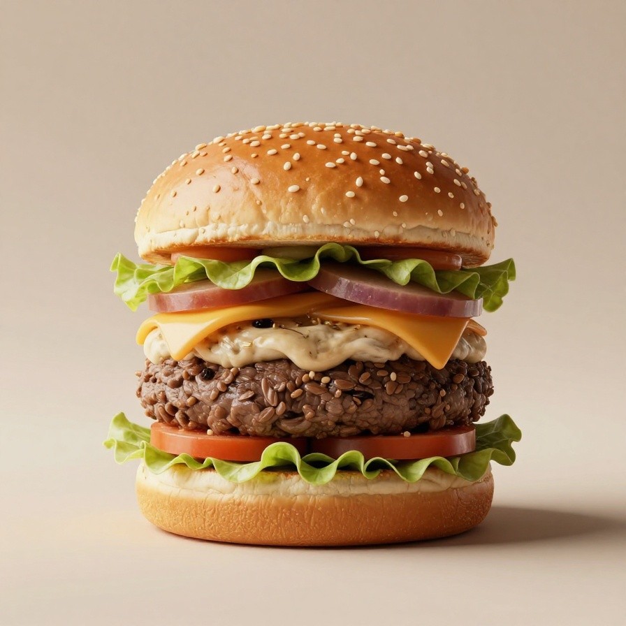 Gourmet Burger Cross-Section Layers sample 1