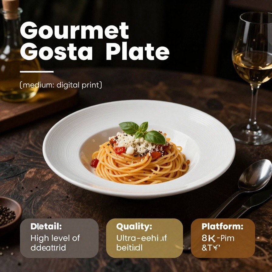 Gourmet Pasta Plate sample 1