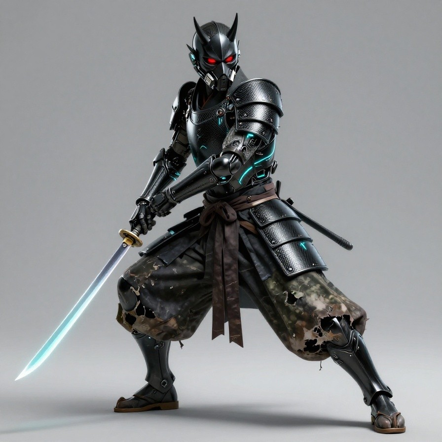 Cyber-Samurai Character sample 1
