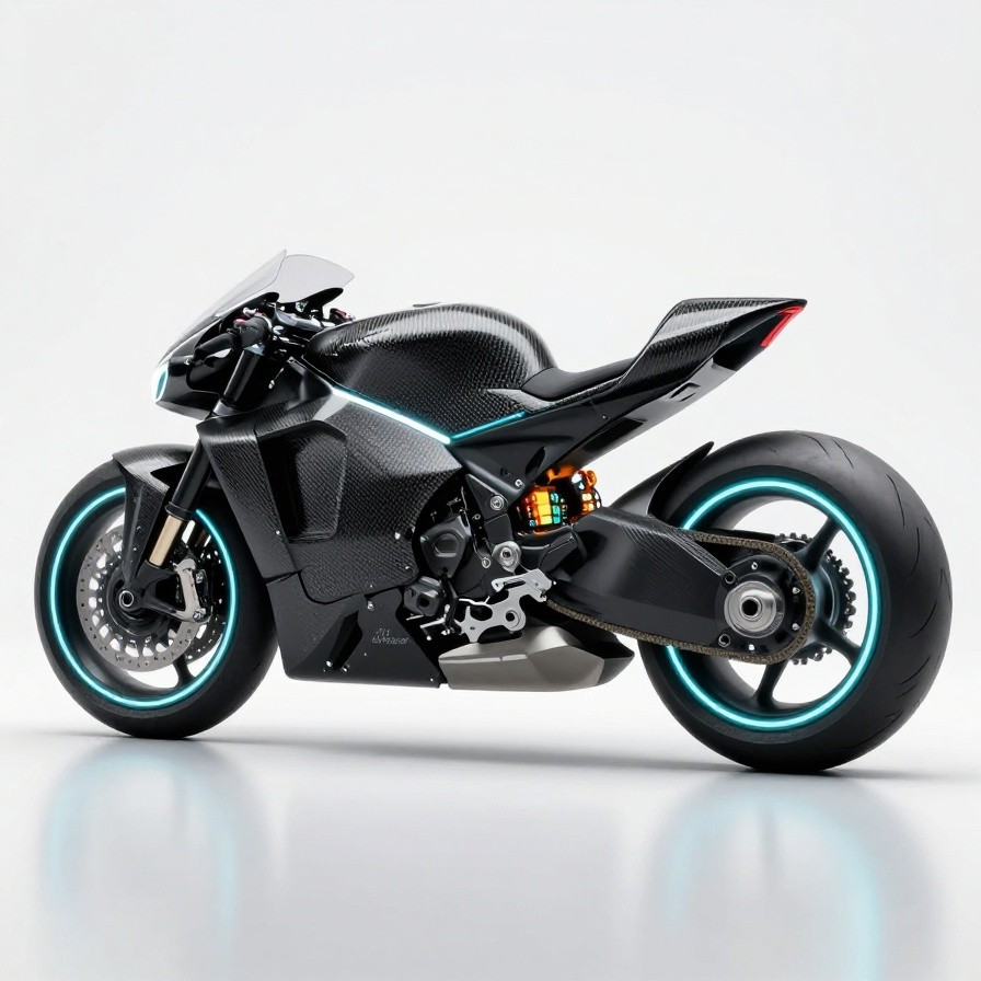 Futuristic Electric Motorcycle sample 1