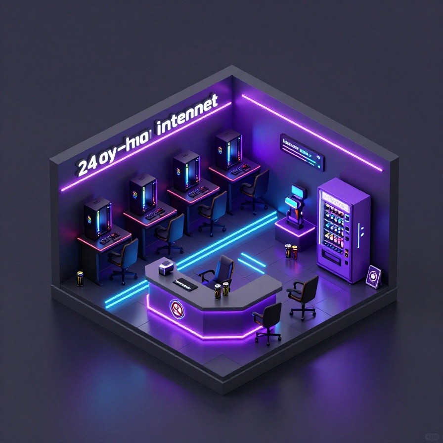 Isometric Cyber Cafe sample 1