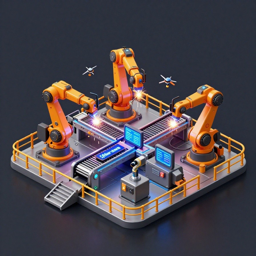 Isometric Robot Factory sample 1