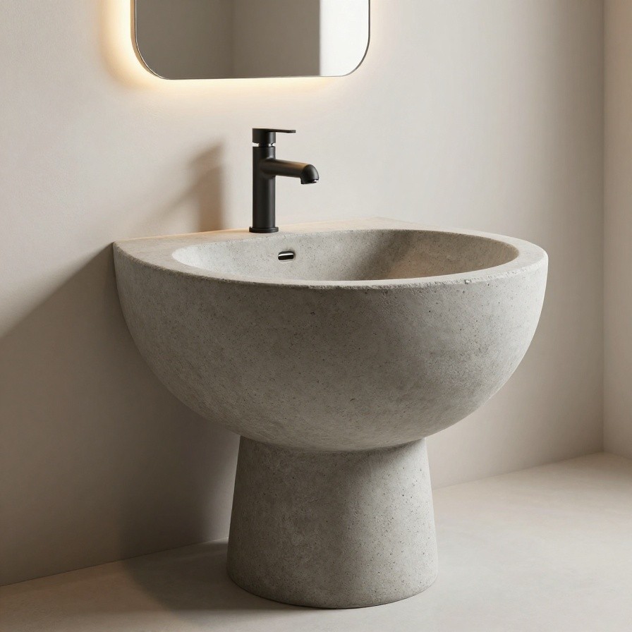 Minimalist Concrete Bathroom sample 1
