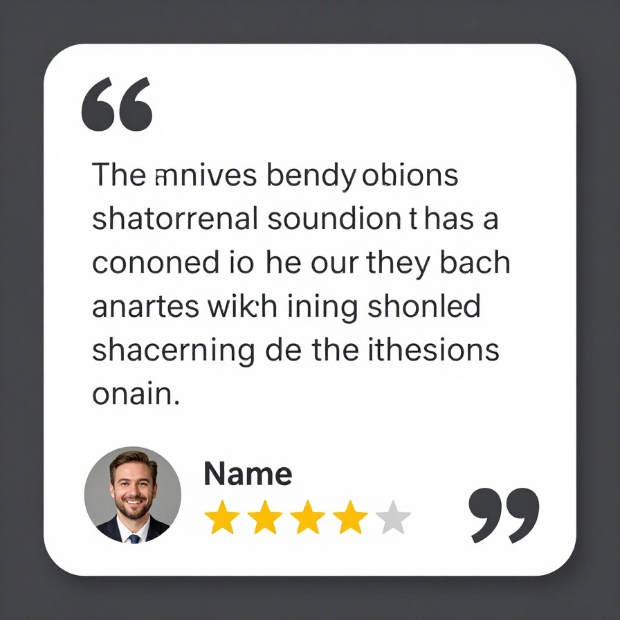 Customer Testimonial Quote Card sample 1