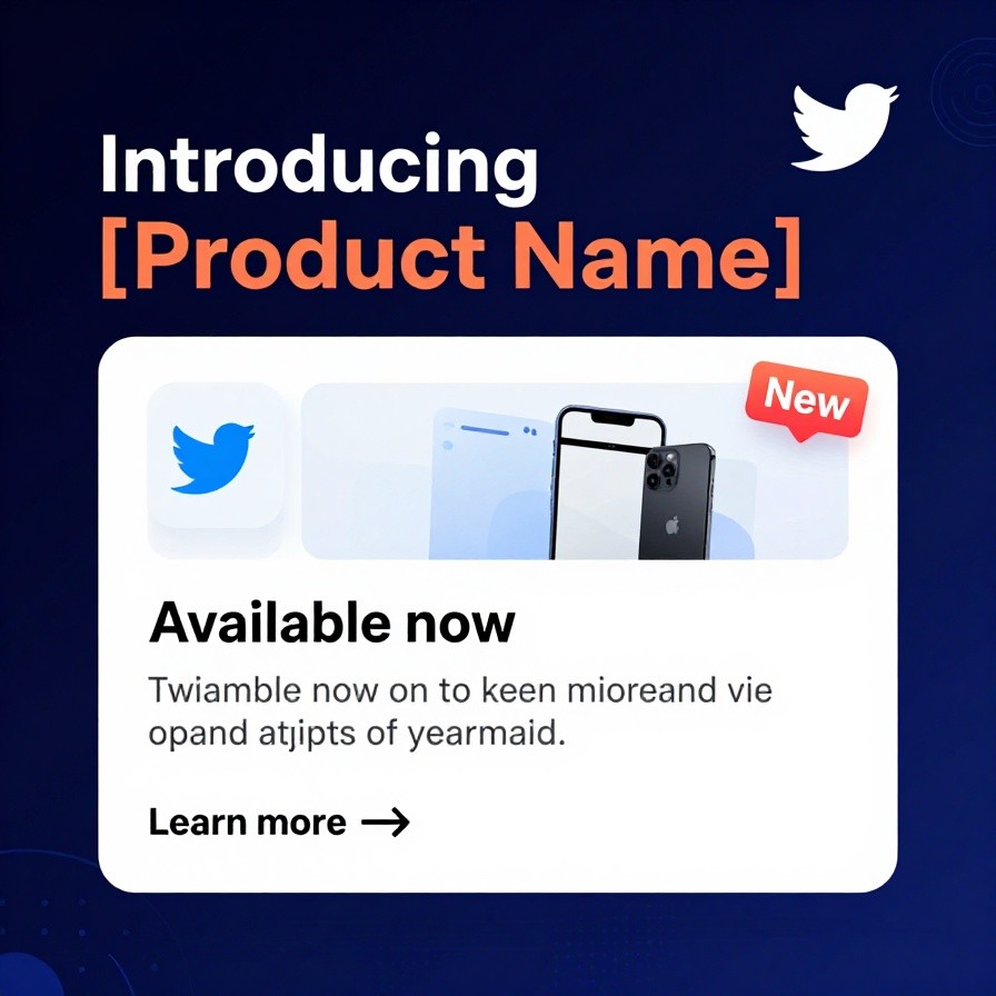 Twitter Announcement Card sample 1