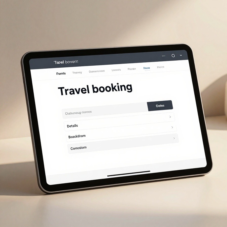 Flight Travel Booking Form sample 1