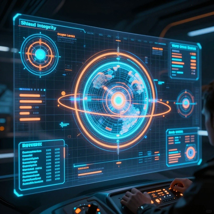Futuristic Holographic Dashboard sample 1