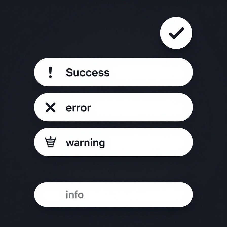 Notification Toast Message UI sample 1