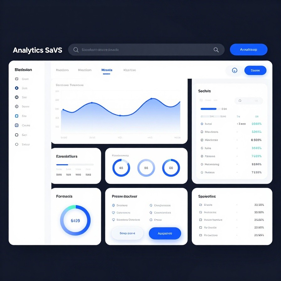 SaaS Dashboard (Dark Mode) sample 1