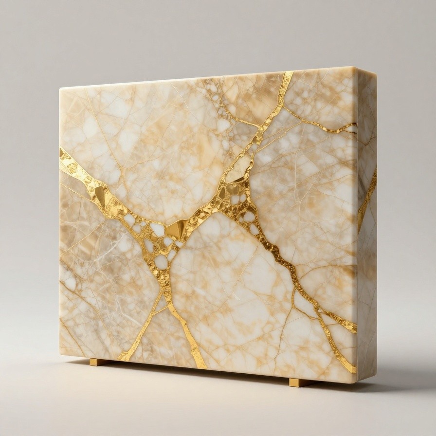 Gold Vein Textured Marble sample 1