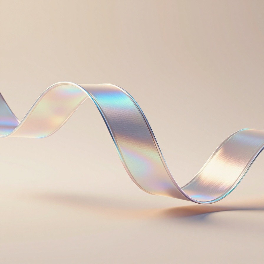 Holographic Gradient Wave Ribbon sample 1