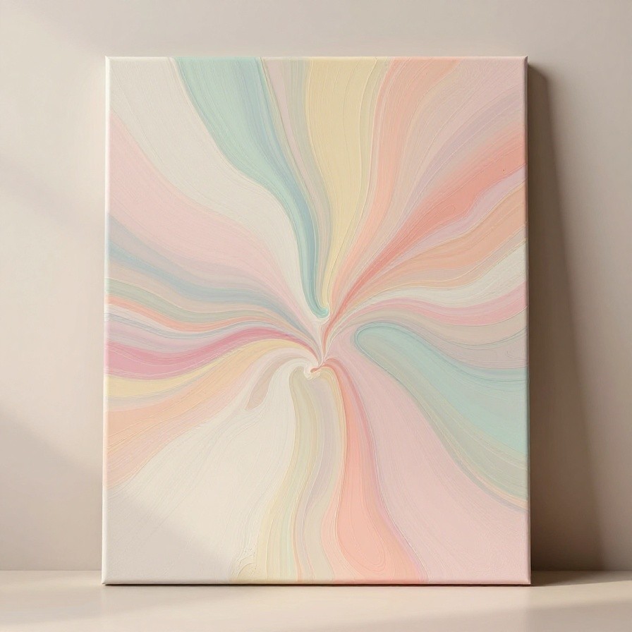 Pastel Fluid Abstract Canvas sample 1